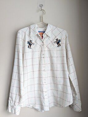 Alberta Boot & bustle western embroidered snap button blouse